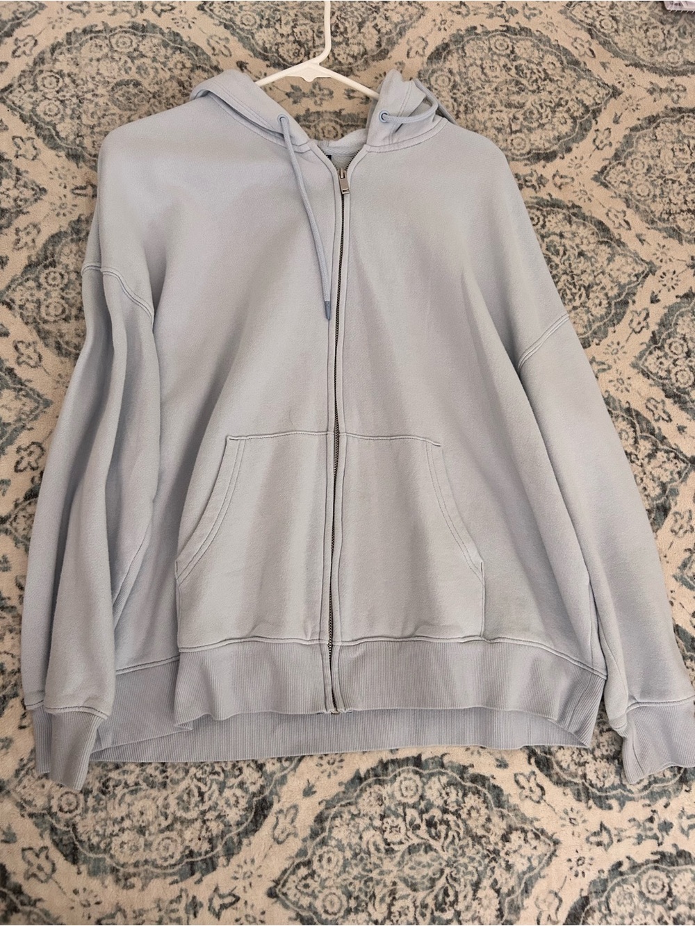 Old Navy Light Blue Full-Zip Hoodie
